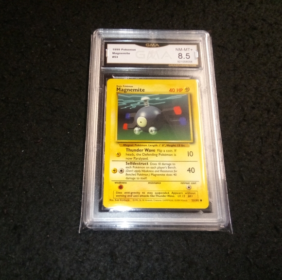 Pokemon Other - 1999 Pokemon Magnemite #53 Graded GMA 8.5 NM-MT+